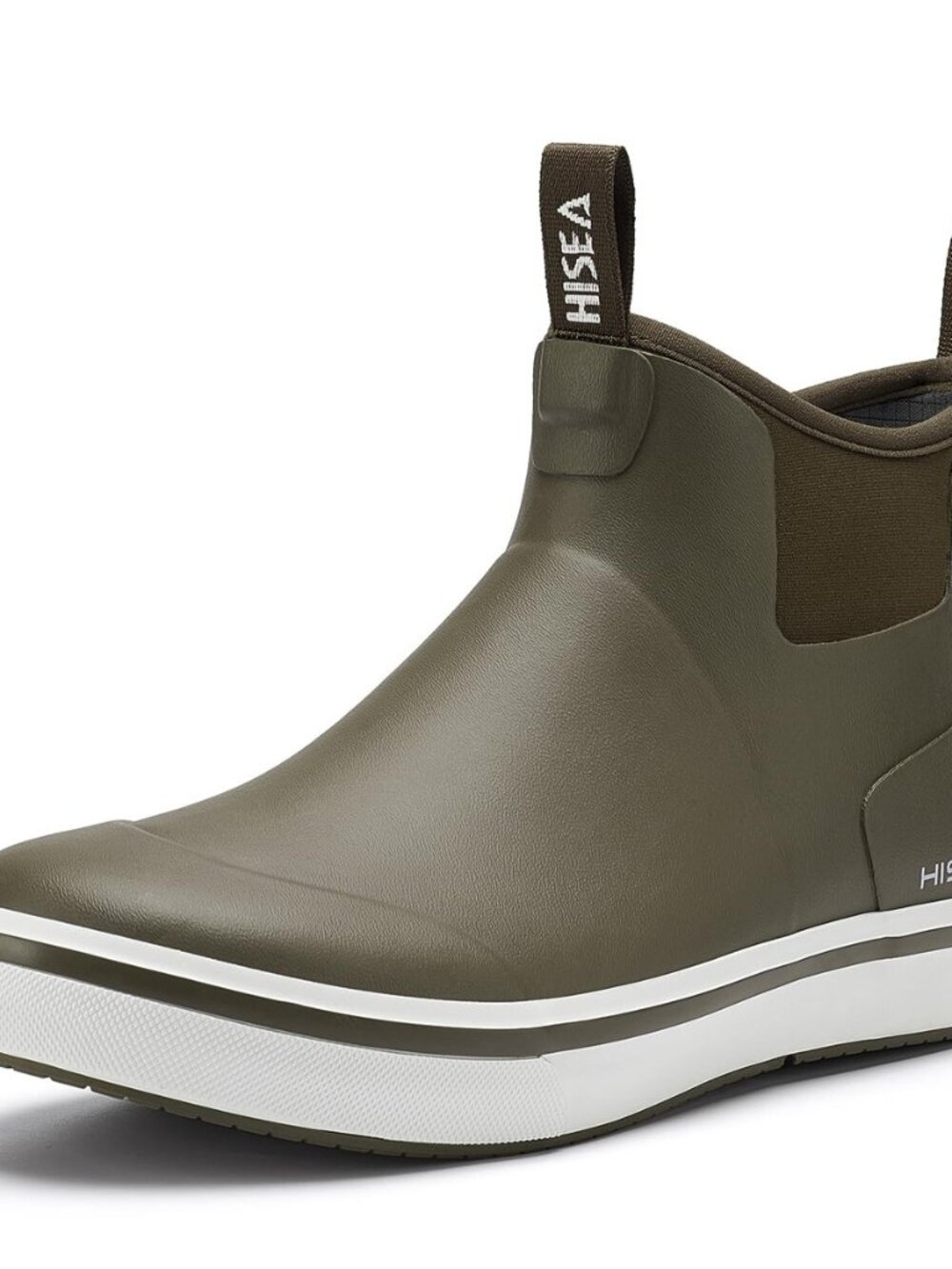 Men's Ankle Deck Rain Boots Waterproof Rubber Neoprene Fishing Shoes